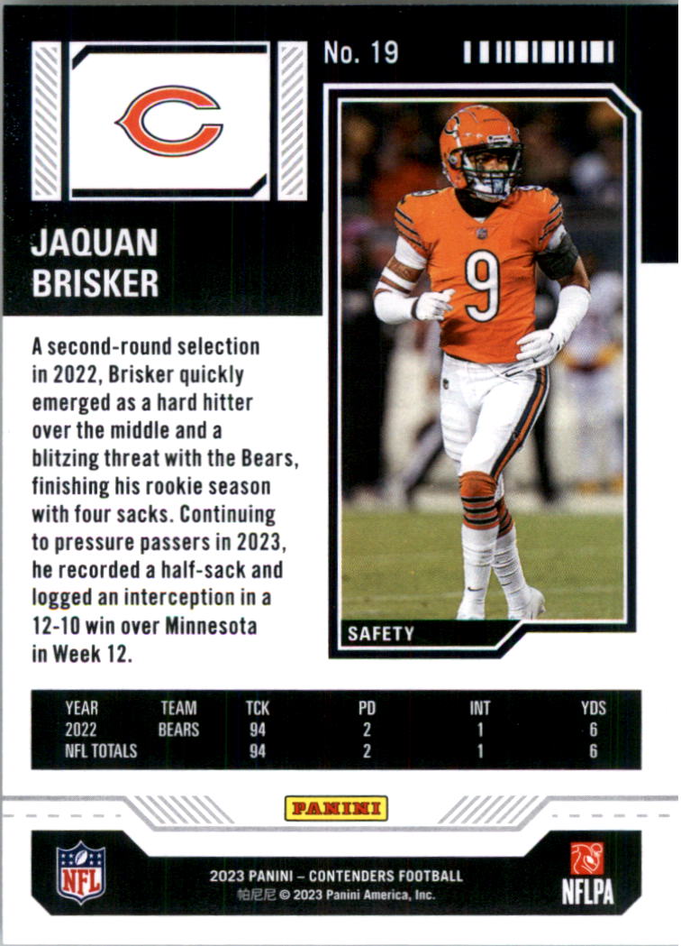 2023 Panini Contenders Retail Football Card Pick (Base) - Bild 39 von 197