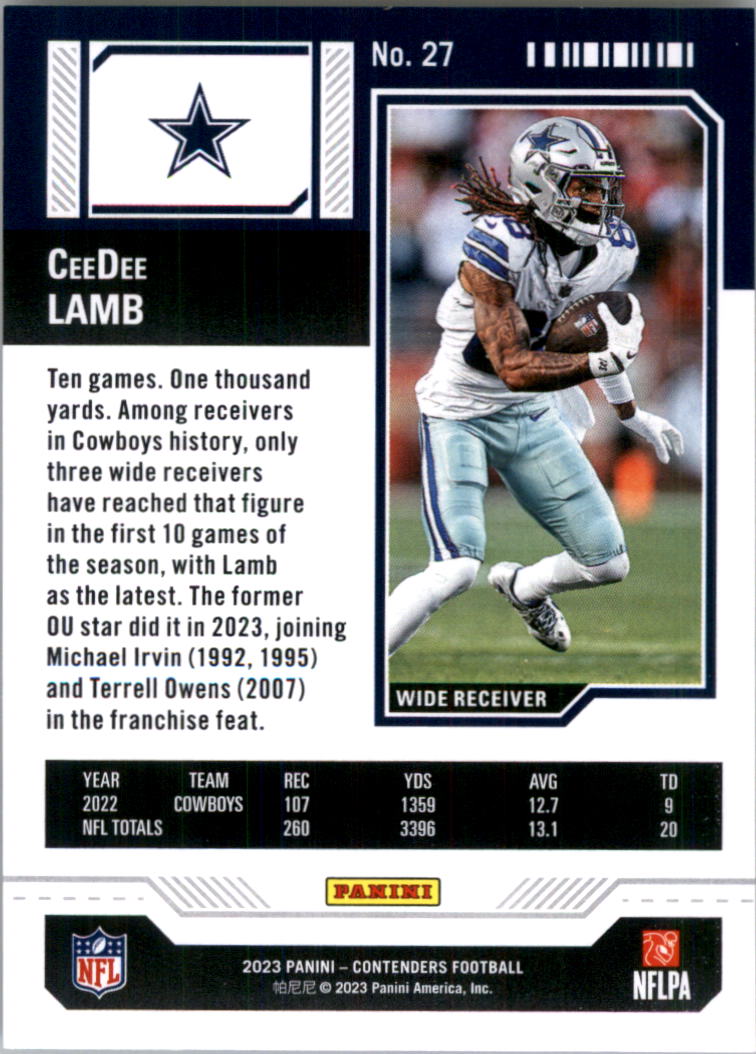 2023 Panini Contenders Retail Football Card Pick (Base) - Bild 55 von 197