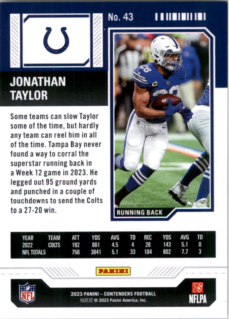 2023 Panini Contenders Retail Football Card Pick (Base) - Bild 83 von 197