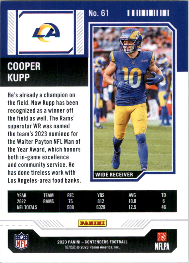 2023 Panini Contenders Retail Football Card Pick (Base) - Bild 119 von 197