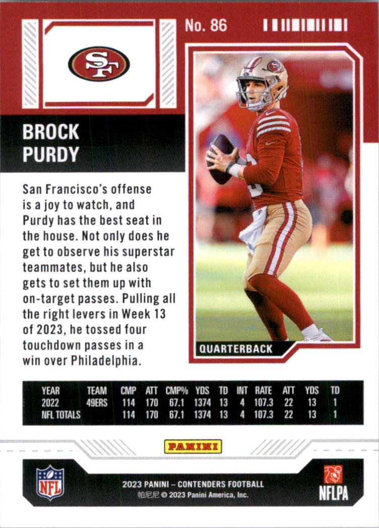 2023 Panini Contenders Retail Football Card Pick (Base) - Bild 169 von 197