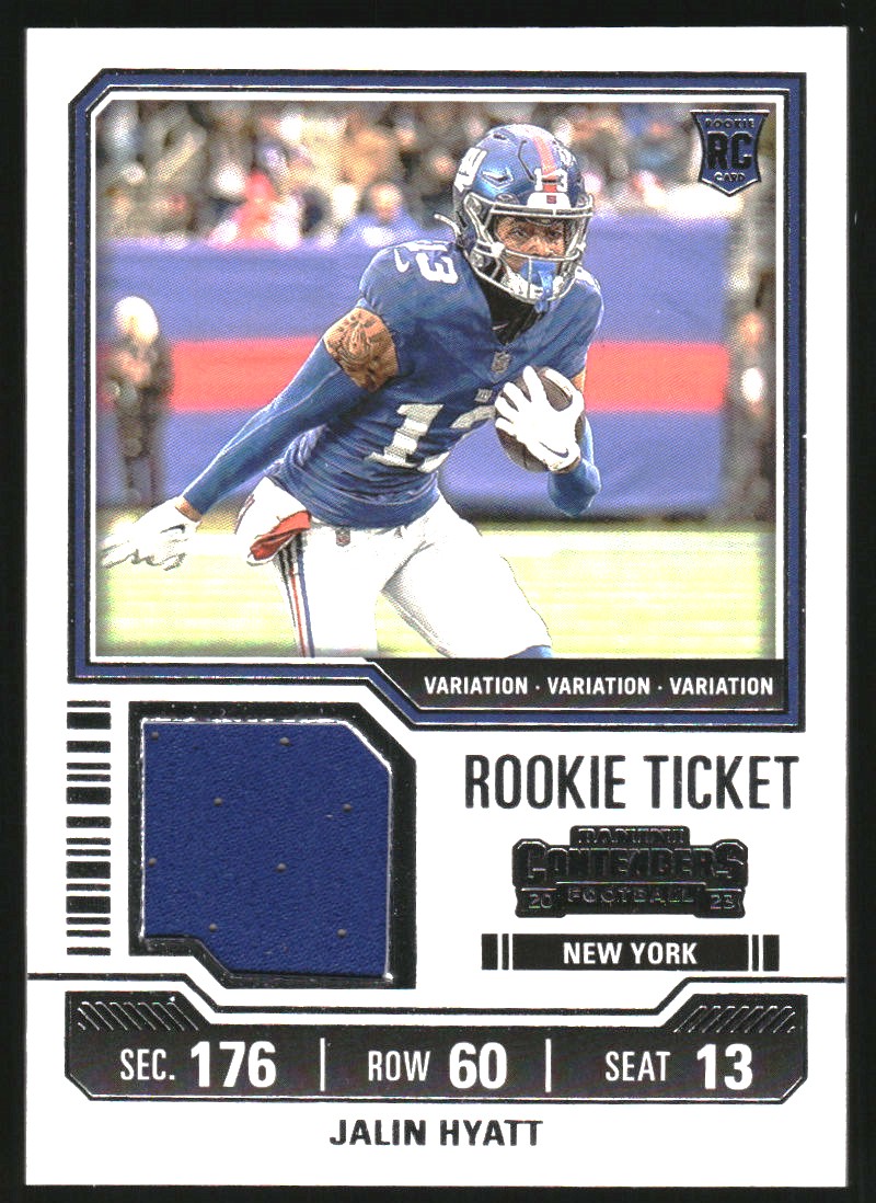 2023 Panini Contenders Rookie Ticket Swatches Variations #15 Jalin Hyatt