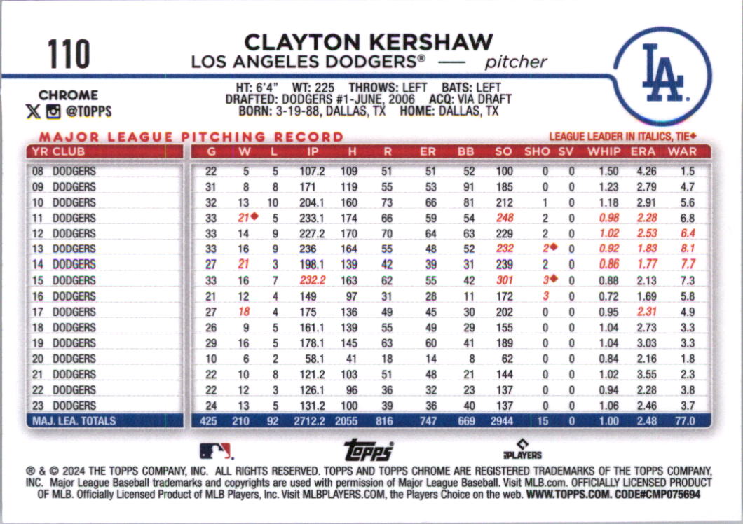 2024 Topps Chrome Baseball Card Pick (Base) 103-300 - Bild 17 von 397