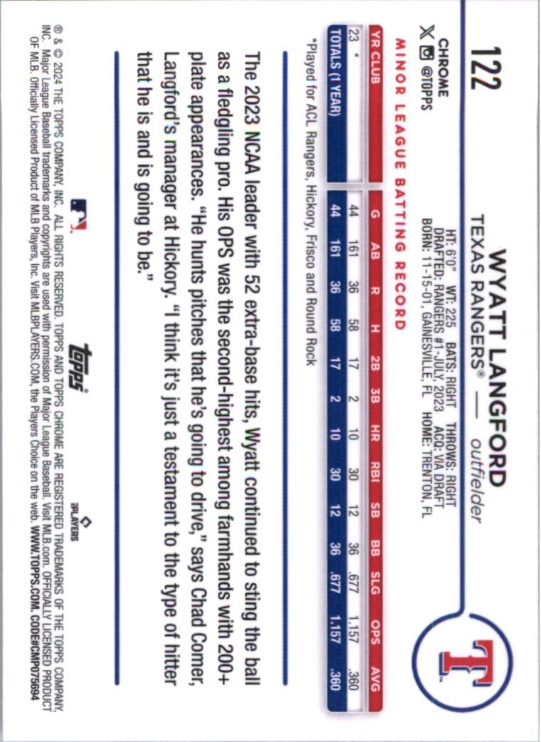 2024 Topps Chrome Baseball Card Pick (Base) 103-300 - Bild 41 von 397