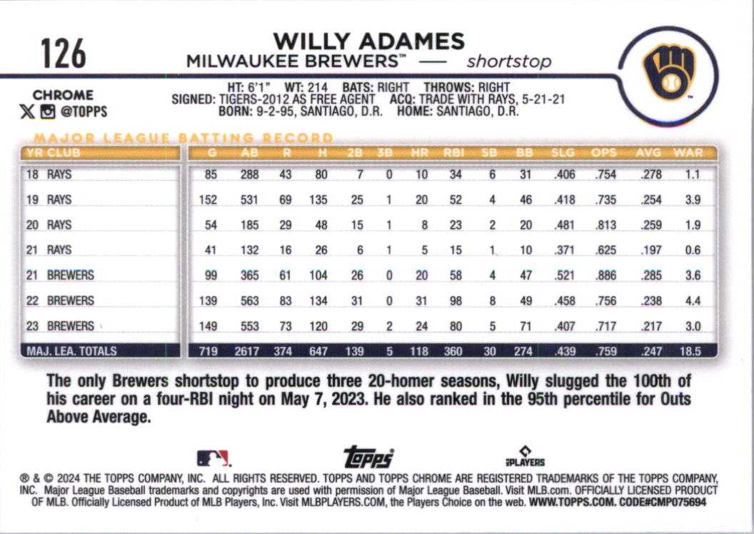 2024 Topps Chrome Baseball Card Pick (Base) 103-300 - Bild 49 von 397