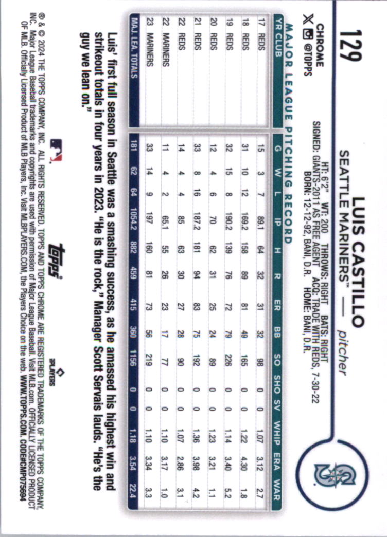 2024 Topps Chrome Baseball Card Pick (Base) 103-300 - Bild 55 von 397