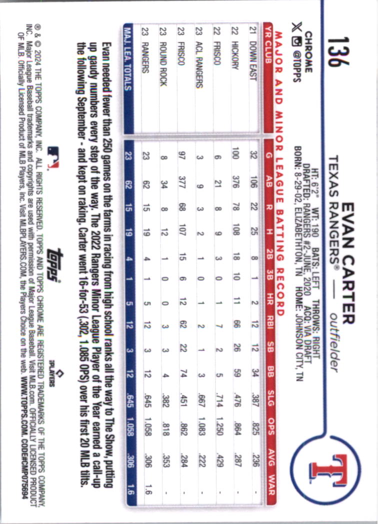 2024 Topps Chrome Baseball Card Pick (Base) 103-300 - Bild 69 von 397