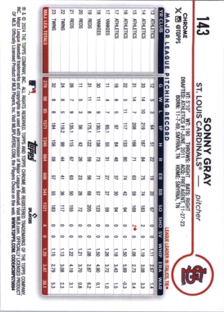 2024 Topps Chrome Baseball Card Pick (Base) 103-300 - Bild 83 von 397