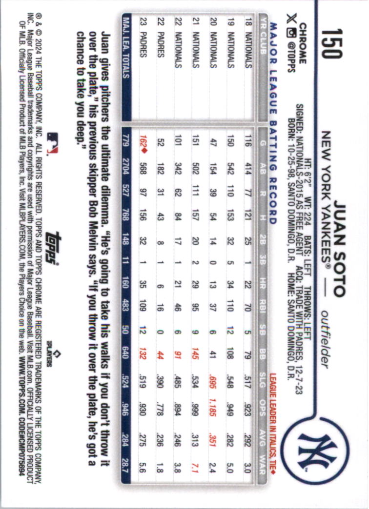 2024 Topps Chrome Baseball Card Pick (Base) 103-300 - Bild 97 von 397