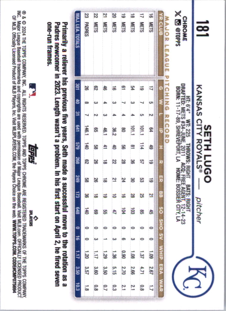 2024 Topps Chrome Baseball Card Pick (Base) 103-300 - Bild 159 von 397
