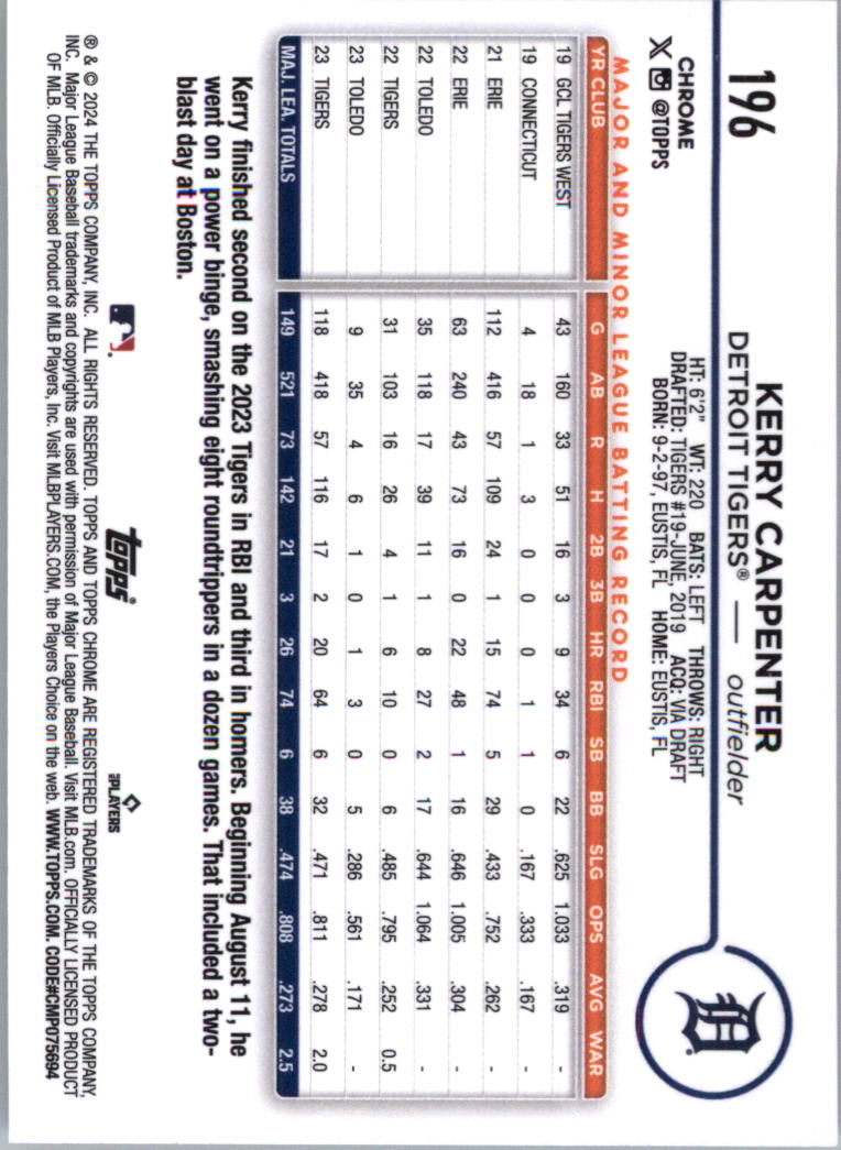 2024 Topps Chrome Baseball Card Pick (Base) 103-300 - Bild 189 von 397