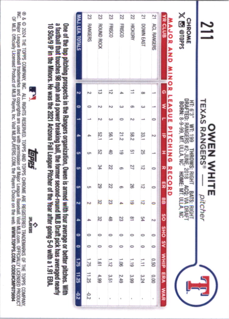 2024 Topps Chrome Baseball Card Pick (Base) 103-300 - Bild 219 von 397