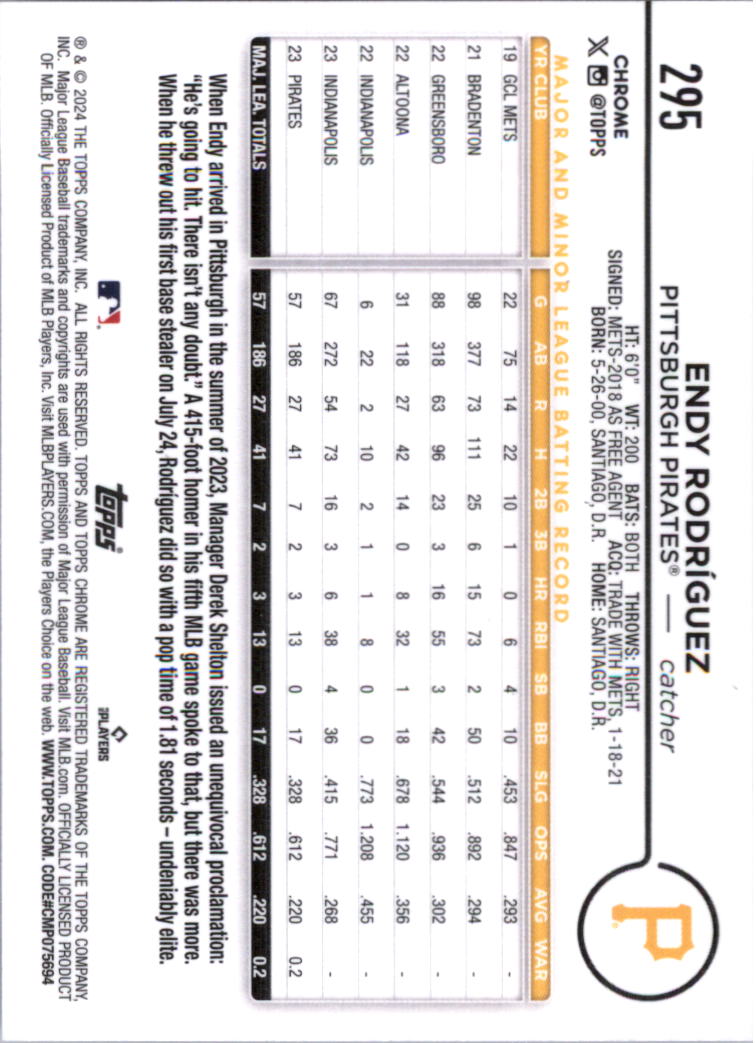 2024 Topps Chrome Baseball Card Pick (Base) 103-300 - Bild 387 von 397