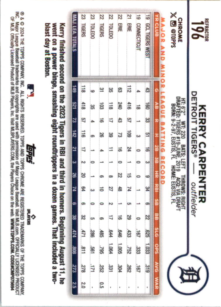 2024 Topps Chrome Refractors Baseball Card Pick (Inserts) 190-300 - Picture 15 of 201