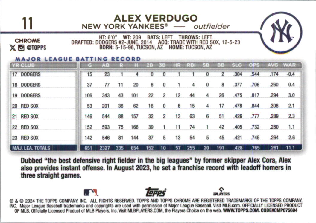 2024 Topps Chrome Pink Refractors Baseballkarte Auswahl (Inserts) - Bild 17 von 385