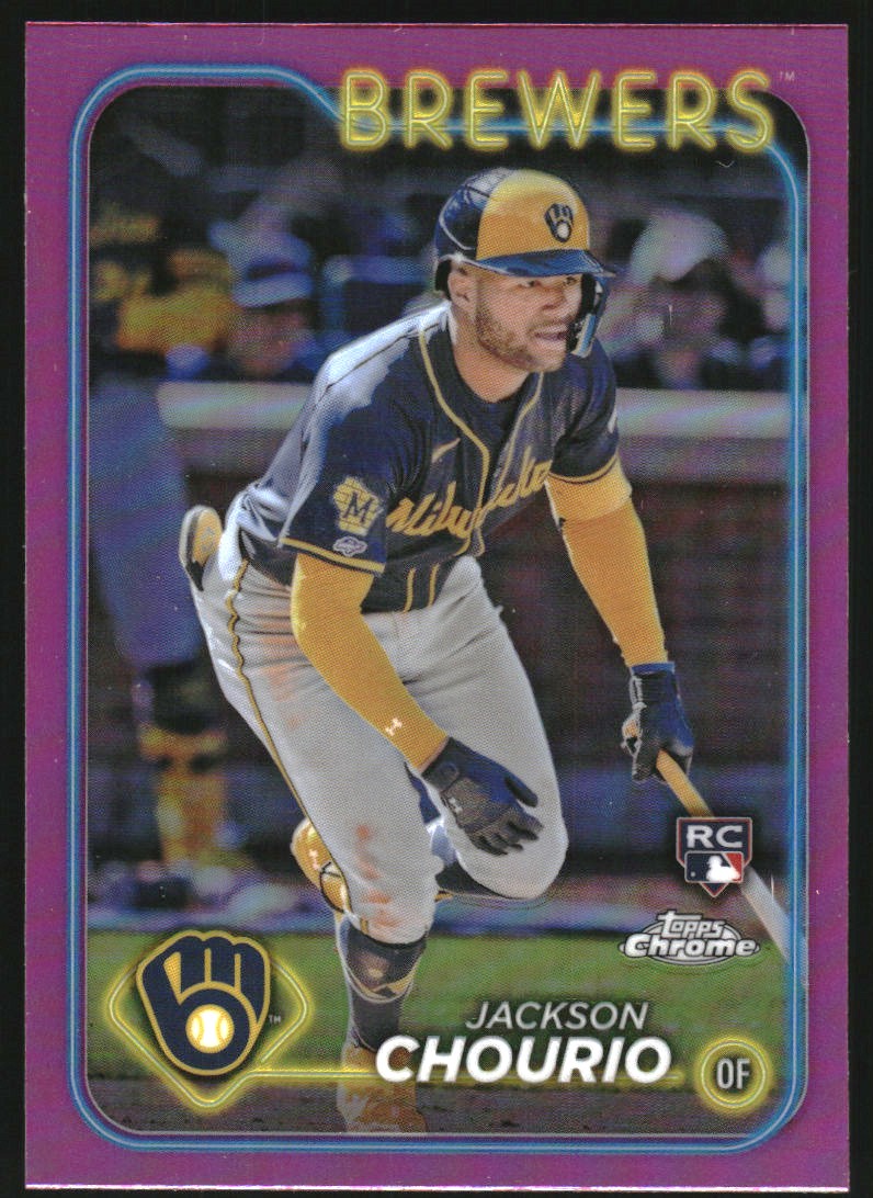 2024 Topps Chrome Pink Refractors #161 Jackson Chourio