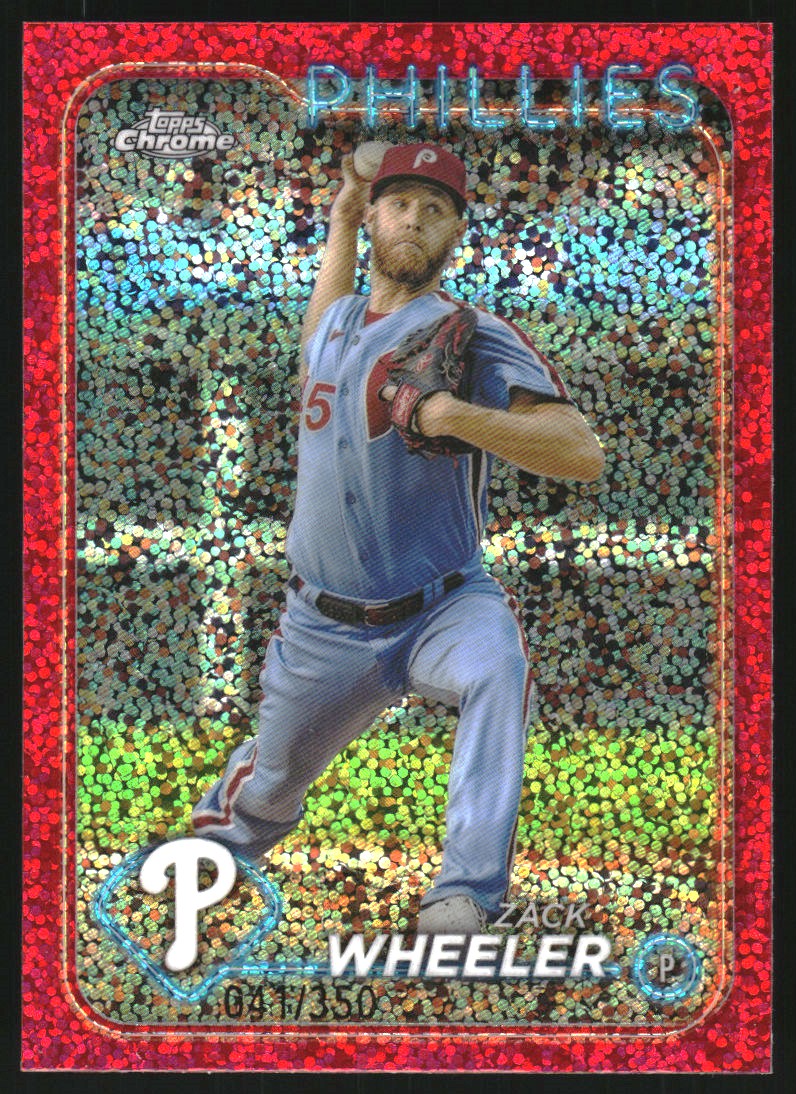 2024 Topps Chrome Magenta Speckle Refractors #25 Zack Wheeler