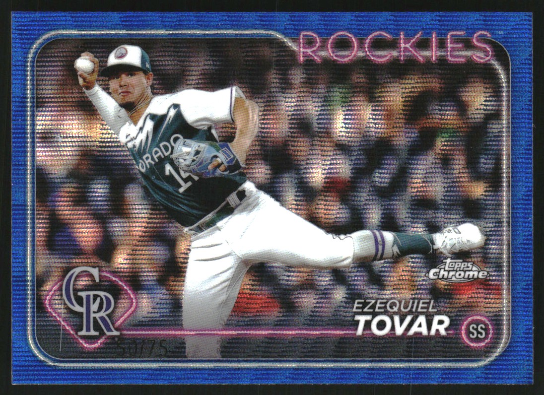 2024 Topps Chrome Blue Wave Refractors #105 Ezequiel Tovar