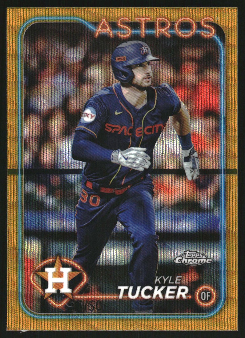 2024 Topps Definitive Coll. Red Kyle Tucker MLB LOGOMAN PATCH AUTO