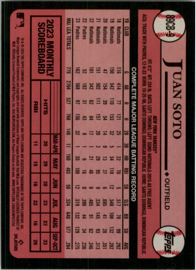 2024 Topps Chrome '89 Topps Baseball Card Pick (Inserts) - Picture 15 of 37