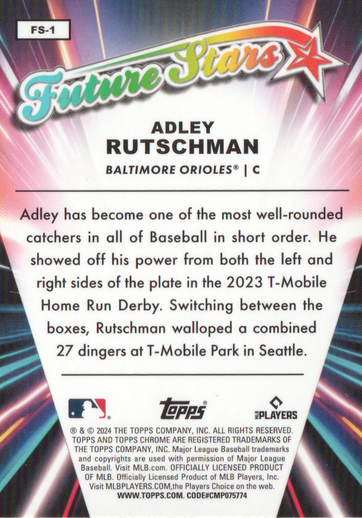 2023TOPPS FIVE STAR Adley Rutschman 20シリ Adley Rutschman #SMLBC-22 Prices | 2023 Topps Stars of MLB
