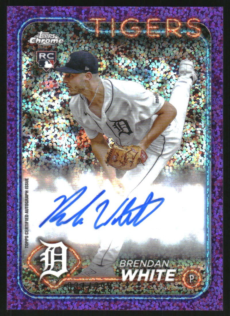 2024 Topps Chrome Rookie Autographs Purple Speckle Refractors #RABW Brendan White