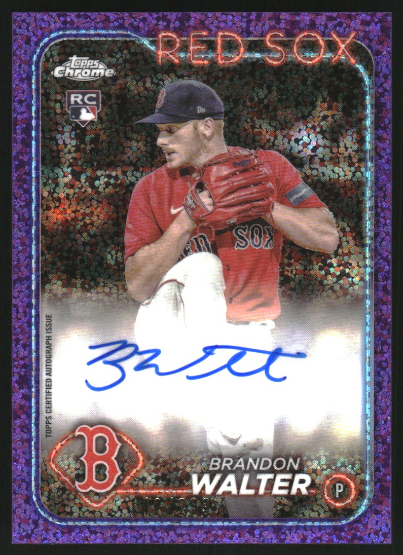 2024 Topps Chrome Rookie Autographs Purple Speckle Refractors #RABWA Brandon Walter