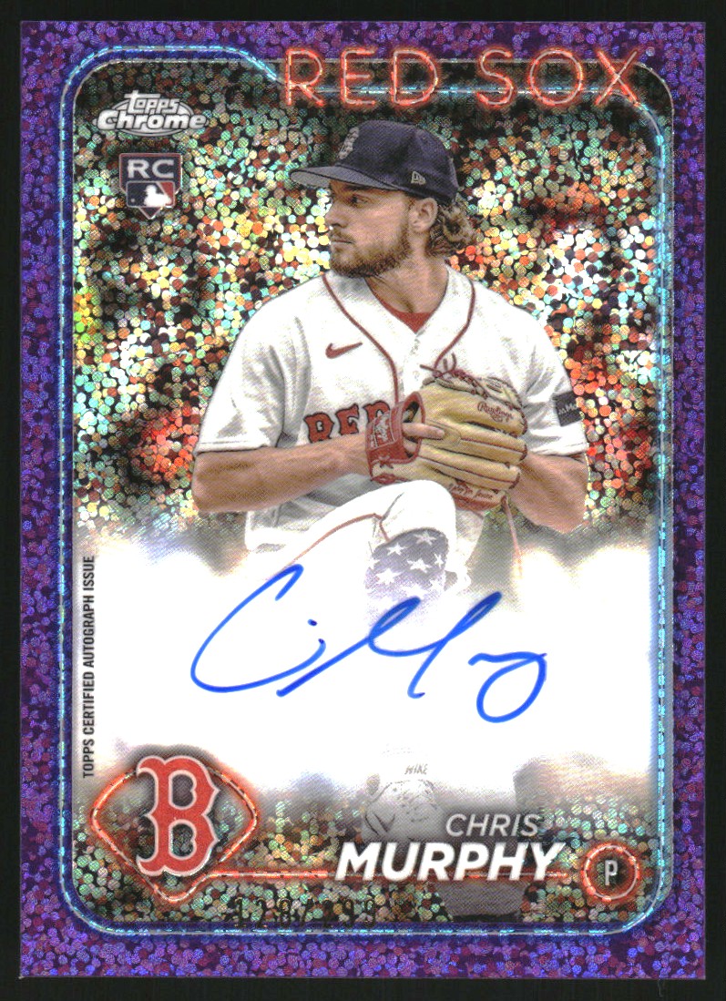 2024 Topps Chrome Rookie Autographs Purple Speckle Refractors #RACMU Chris Murphy