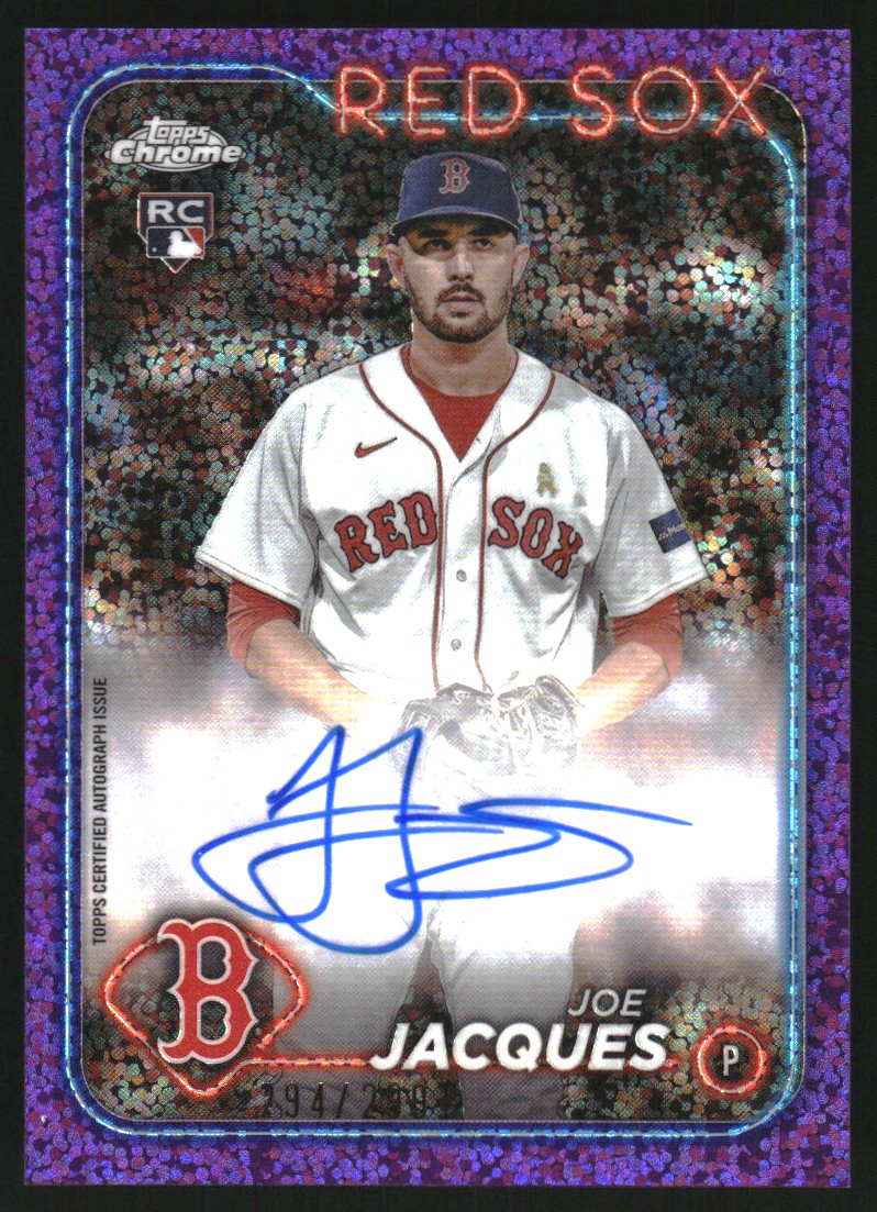 2024 Topps Chrome Rookie Autographs Purple Speckle Refractors #RAJJQ Joe Jacques