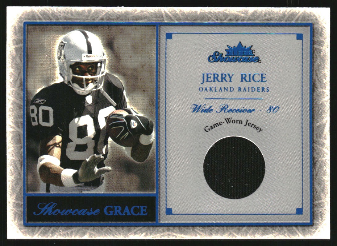 2004 Fleer Showcase Grace Game Used #JR2 Jerry Rice/300