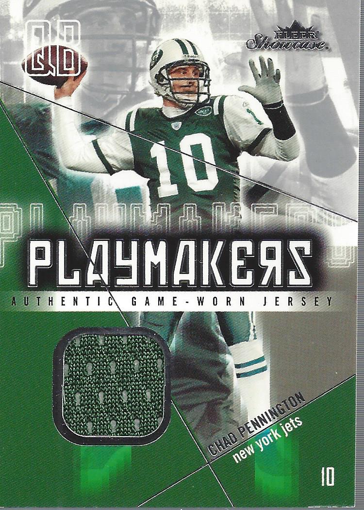 2004 Fleer Showcase Playmakers Game Used #CP1 Chad Pennington/300