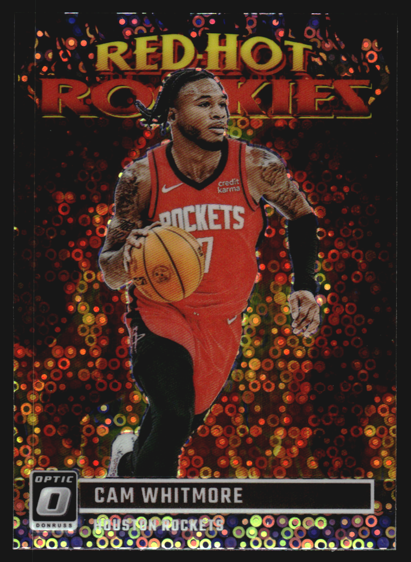 2023-24 Donruss Optic Red Hot Rookies Holo Fast Break #1 Cam Whitmore