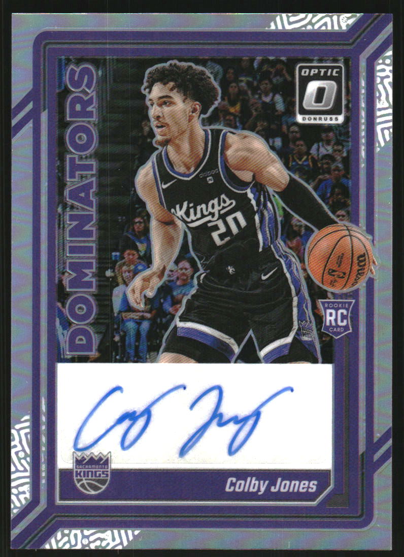 2023-24 Donruss Optic Rookie Dominators Signatures #21 Colby Jones Auto /99