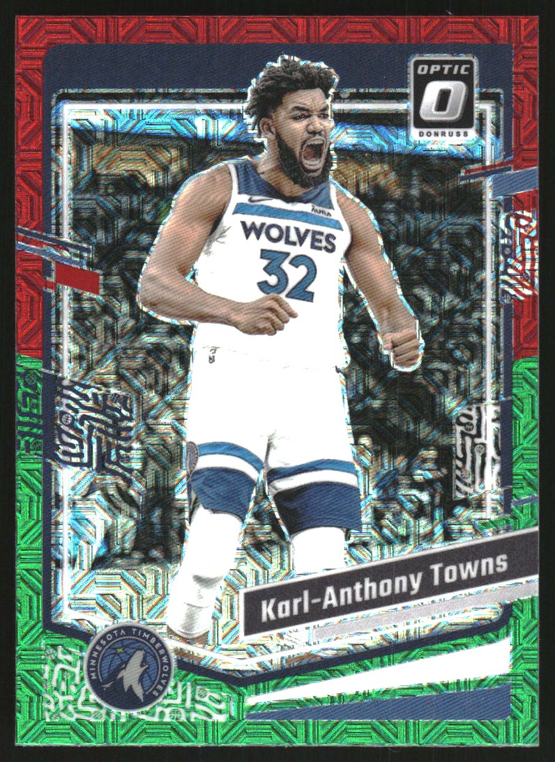 2023-24 Donruss Optic Choice Red and Green #179 Karl-Anthony Towns