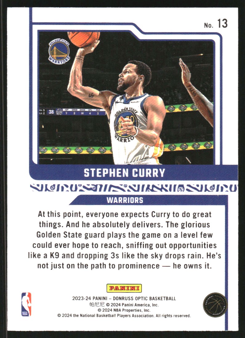 2023-24 Donruss Optic Elite Dominators #13 Stephen Curry