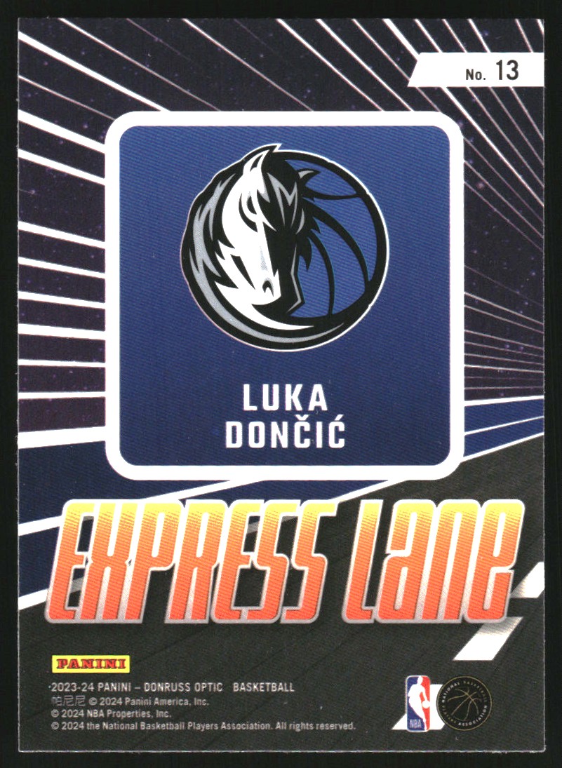 2023-24 Donruss Optic Express Lane #13 Luka Doncic