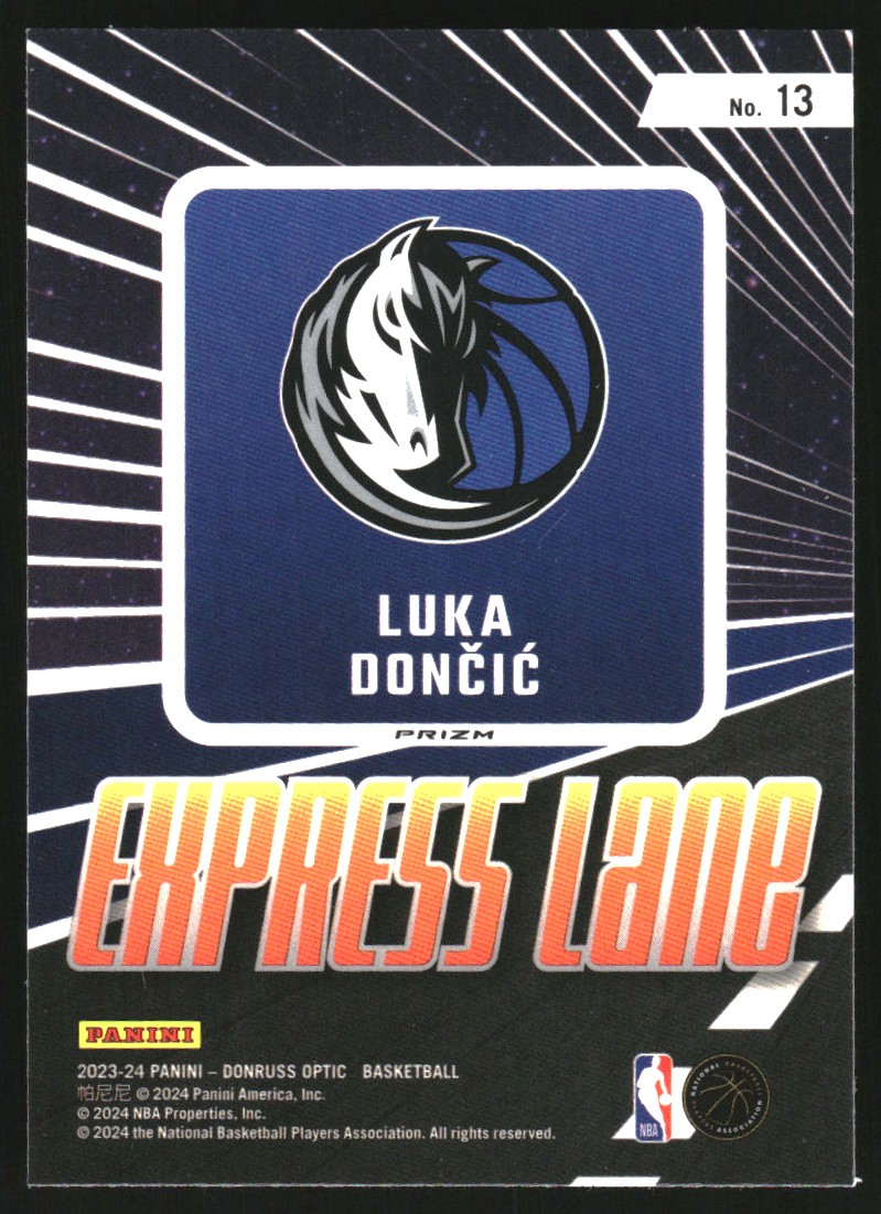 2023-24 Donruss Optic Express Lane Holo #13 Luka Doncic