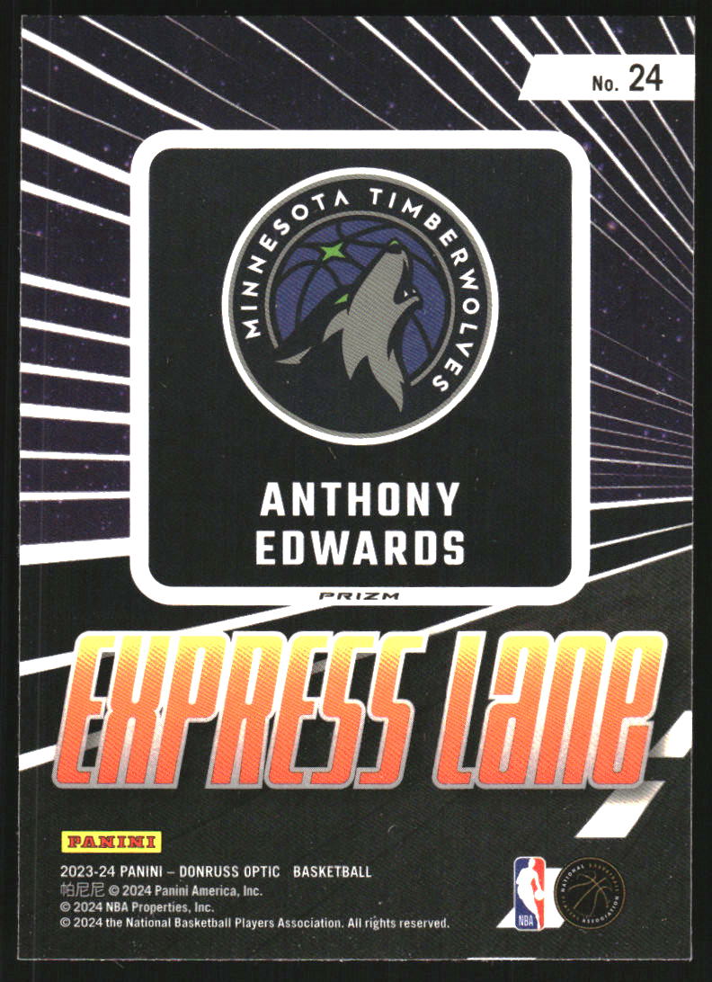 2023-24 Donruss Optic Express Lane Holo #24 Anthony Edwards