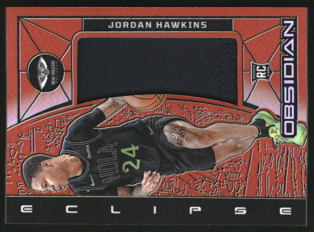 2023-24 Panini Obsidian Eclipse Materials Orange Flood #23 Jordan Hawkins