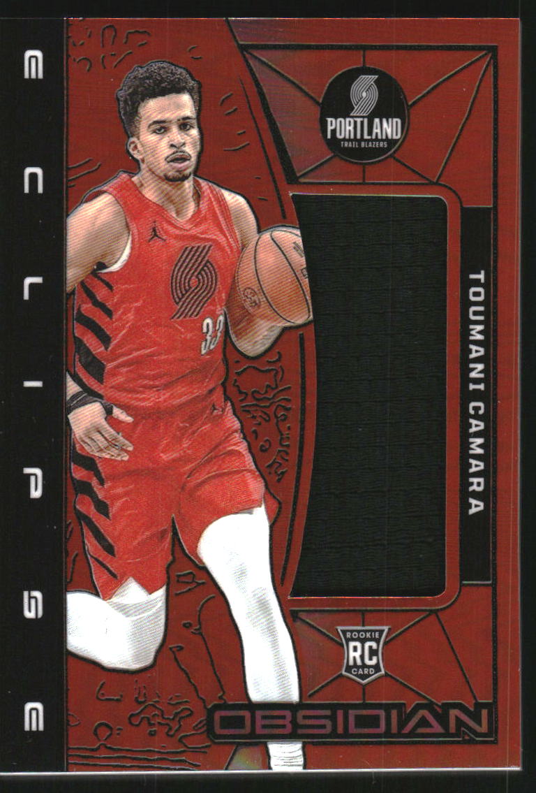 2023-24 Panini Obsidian Eclipse Materials Orange Flood #26 Toumani Camara