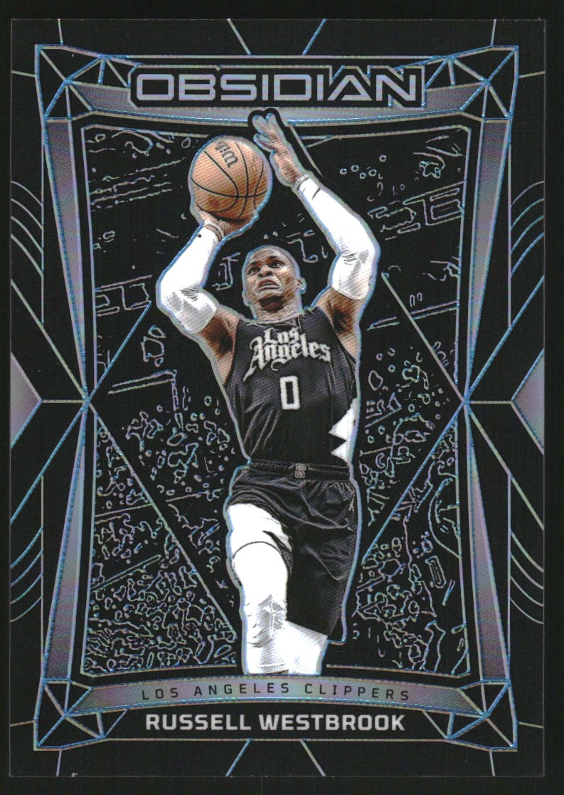 2023-24 Panini Obsidian Electric Etch Blue #164 Russell Westbrook