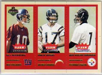 2004 Fleer Tradition Draft Day #351 Eli Manning/Philip Rivers/Ben Roethlisberger