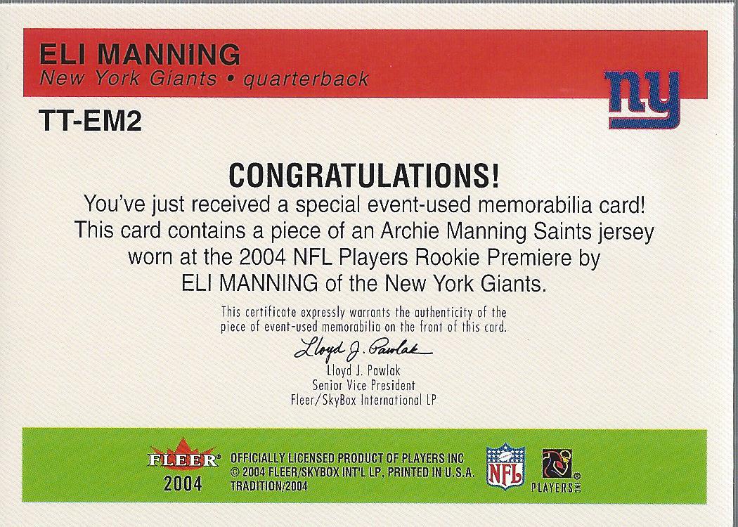 2004 Fleer Tradition Football Card Pick (Inserts)