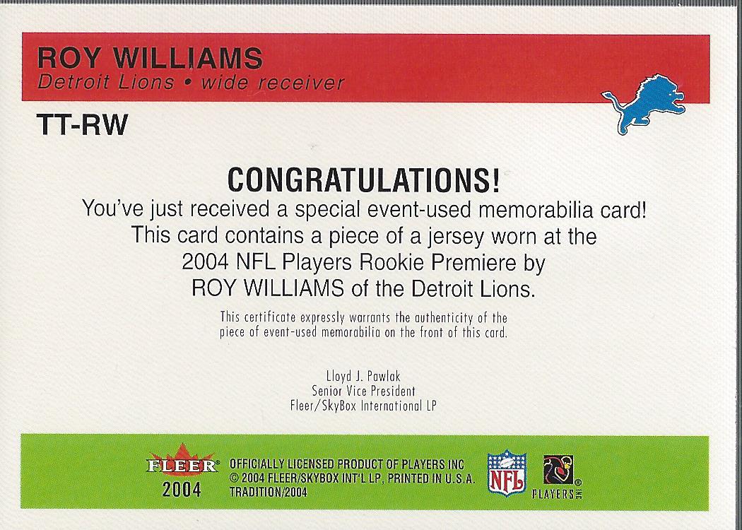 2004 Fleer Tradition Football Card Pick (Inserts)