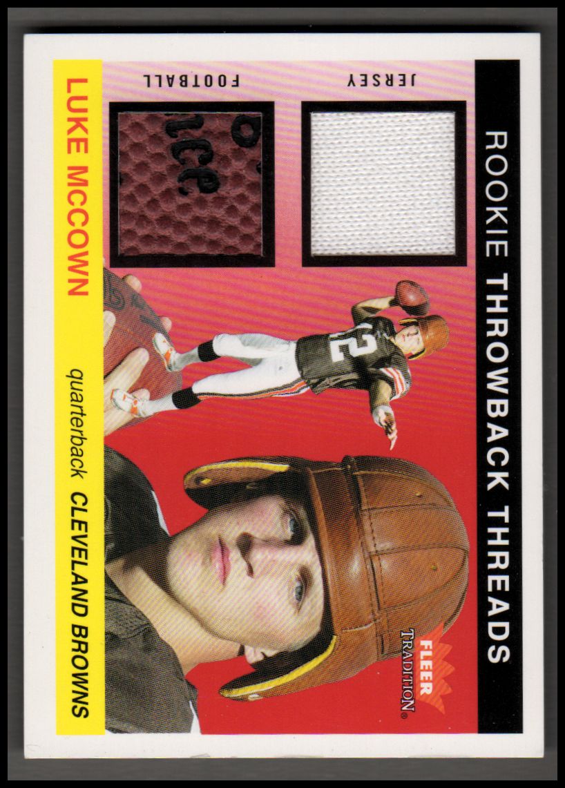 2004 Fleer Tradition Rookie Throwback Threads Jersey/Ball #TTLM Luke McCown
