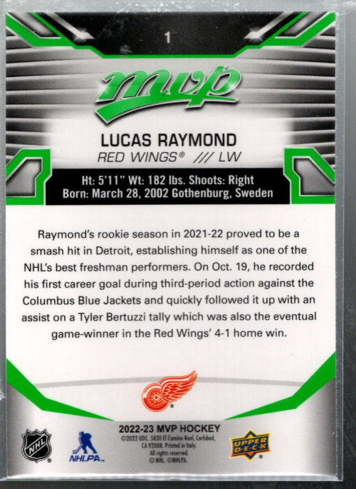 2022-23 Upper Deck MVP - Rookies Matty Beniers #244 Green Script