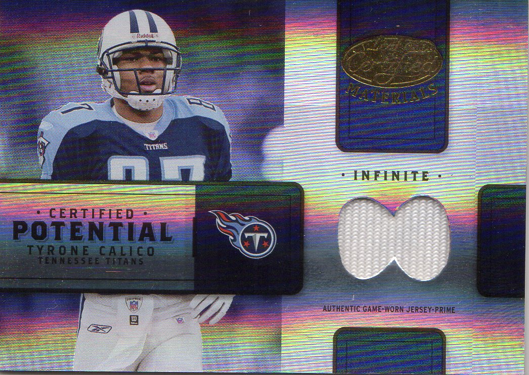 2004 Leaf Certified Materials Certified Potential Jersey Infinite Prime #CP25 Tyrone Calico