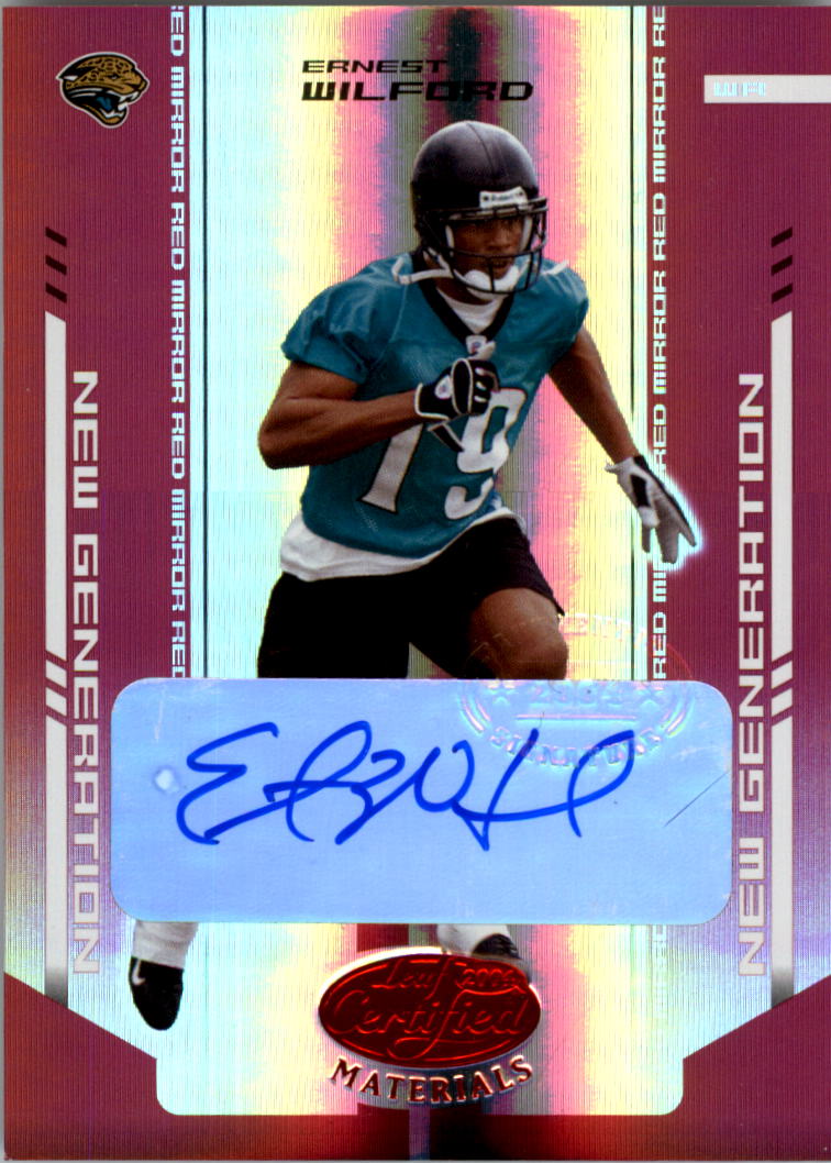 2004 Leaf Certified Materials Mirror Red Signatures #169 Ernest Wilford/55