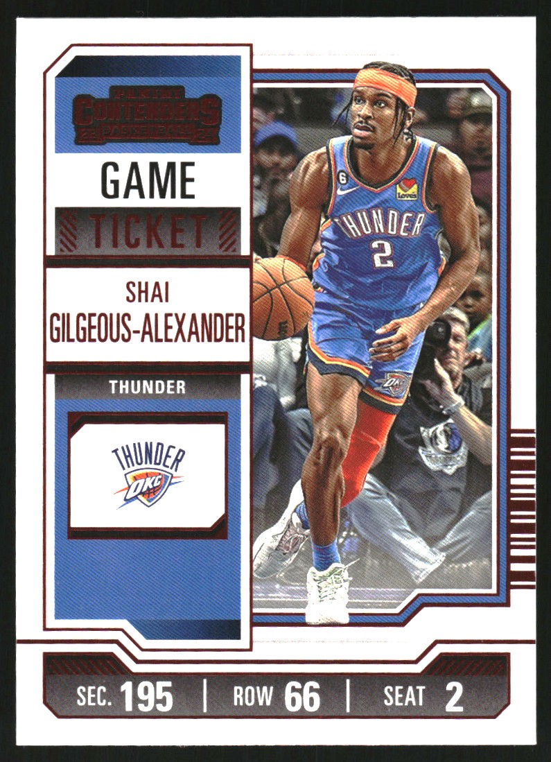 2023-24 Panini Contenders Game Ticket Red #52 Shai Gilgeous-Alexander - Picture 1 of 2