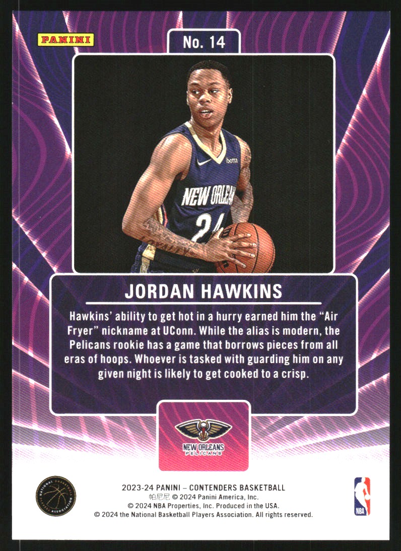 2023-24 Panini Contenders Lottery Ticket #14 Jordan Hawkins